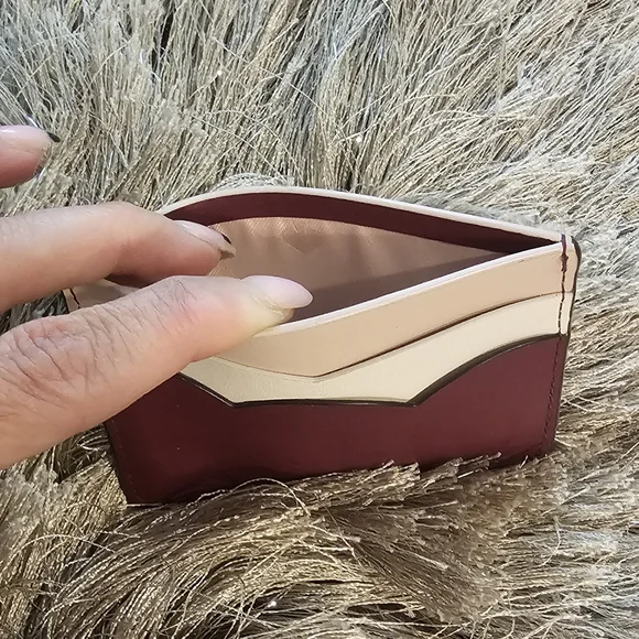Kate Spade Maroon and Beige Card Holder - Picture 5 of 6